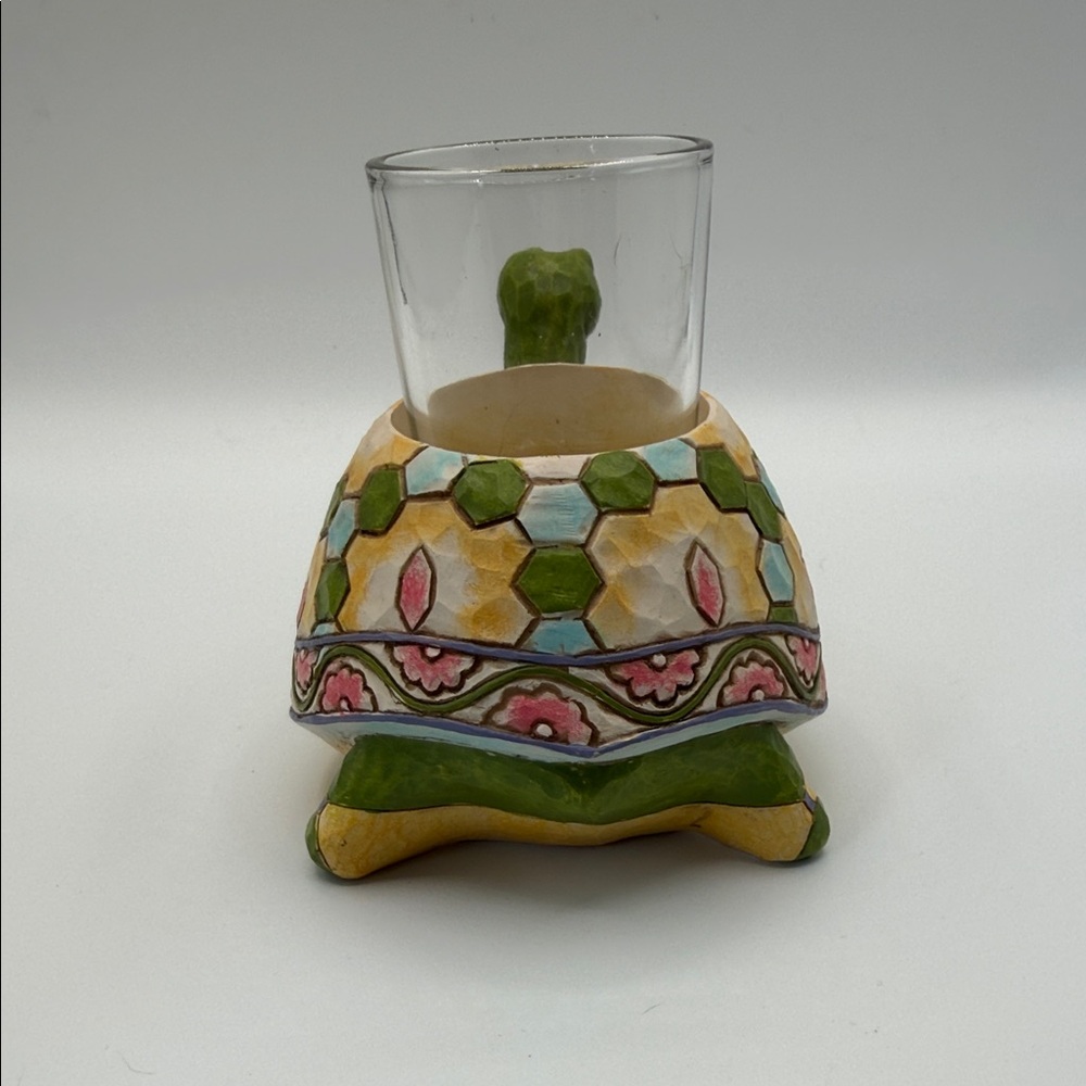 Jim Shore Rare Colorful Turtle Candle Holder - Picture 3 of 6